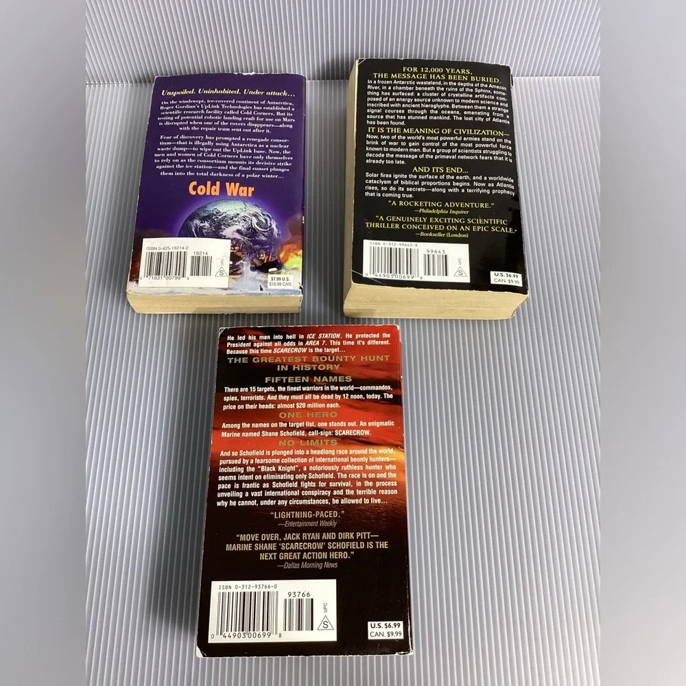 Set of 3 Thriller Paperback Books